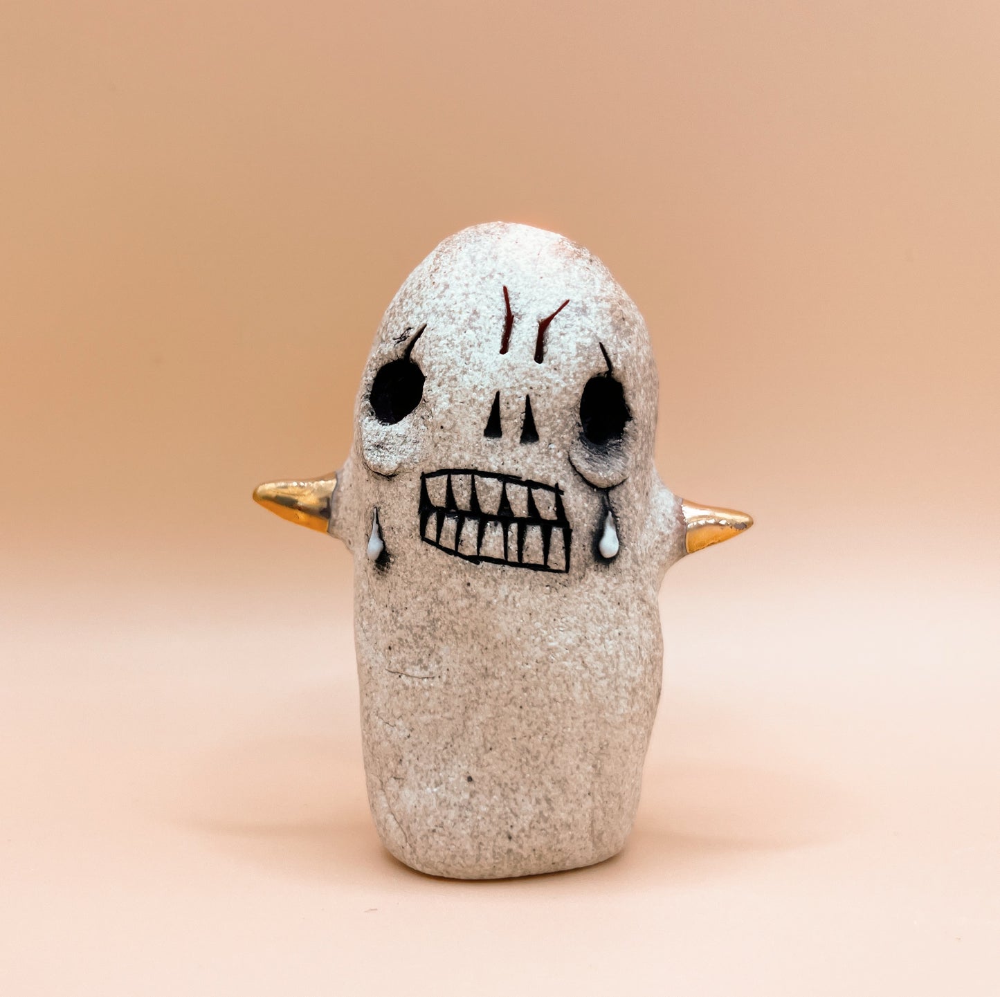 Flying Skull Head with Tears