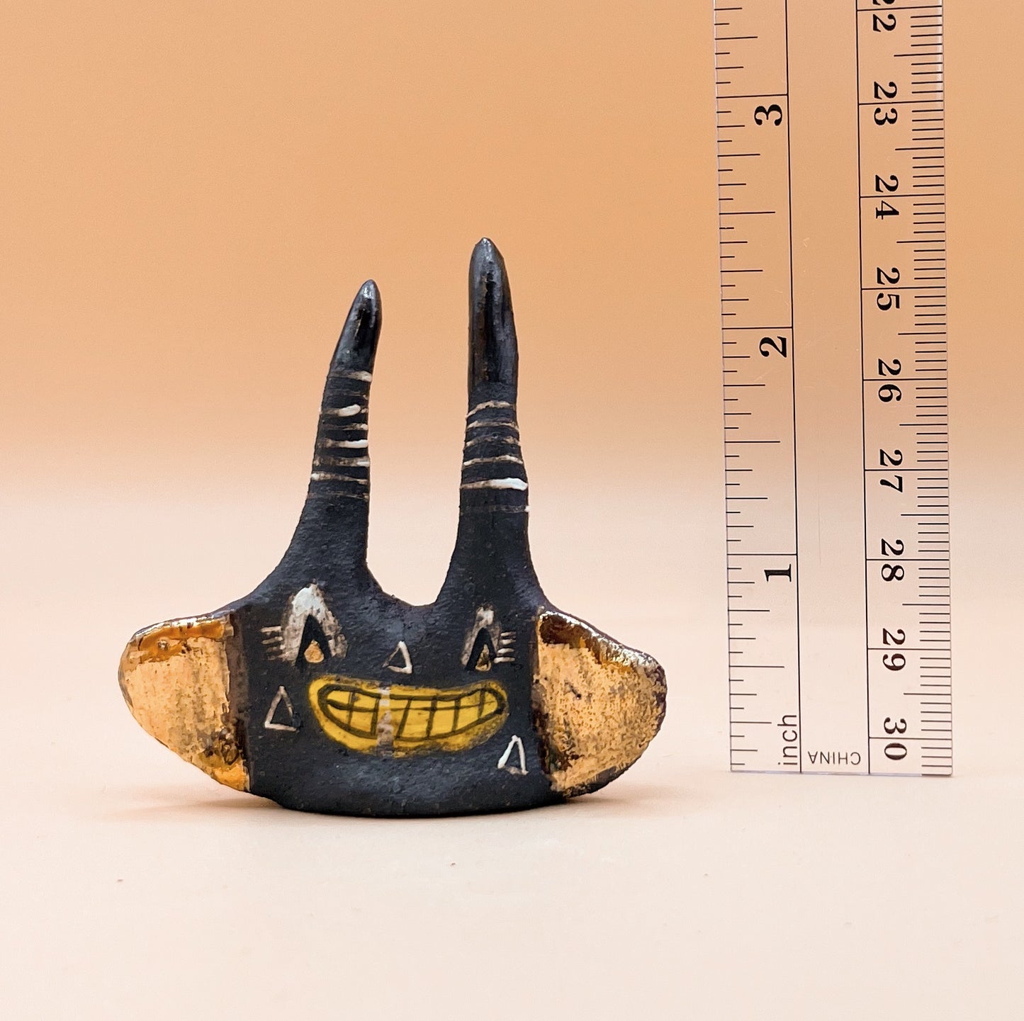 Halloween Cat with Gold Wings